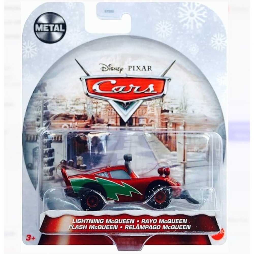 Disney Cars Lightning McQueen Holiday Diecast Car Red‎ Metal NWT